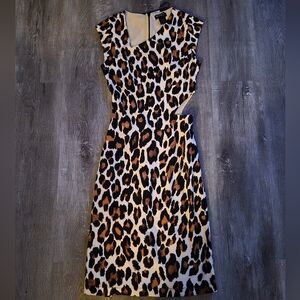Asymmetrical Leopard Print Dress